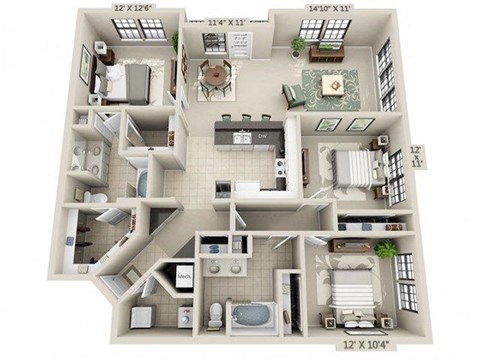 3 Hermann Museum Cir Dr Studio-3 Beds Apartment for Rent - Photo Gallery 107