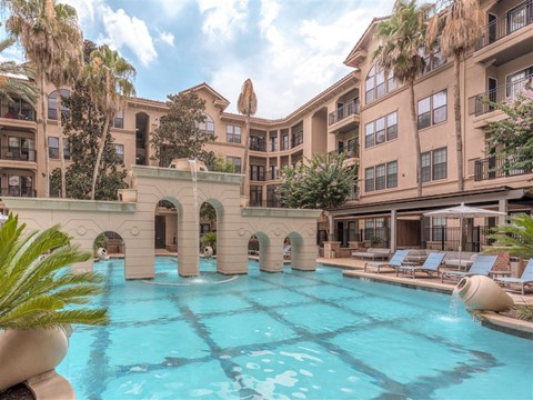 the swimming pool at the knightsbridge apartments