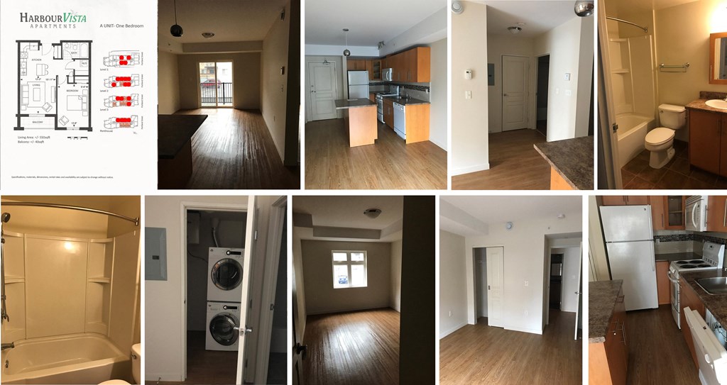 a collage of different pics of a house and a kitchen