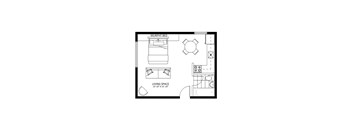 1040 Hollington - Studio Plan A