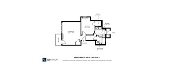 1 bedroom floorplan