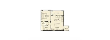 1 bed 1 bath floor plan