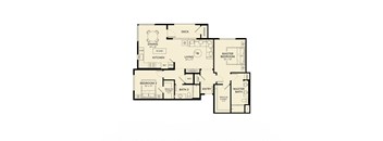 2bed 2 bath floor plan B