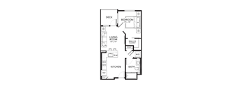 Unit A1 Floor Plan at The Brynn, California, 92108
