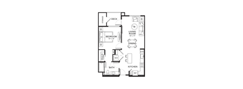 A2 Floor Plan at The Brynn, San Diego, CA, 92108