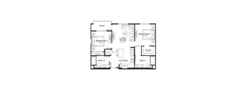 B1 Floor Plan at The Brynn, San Diego, CA, 92108