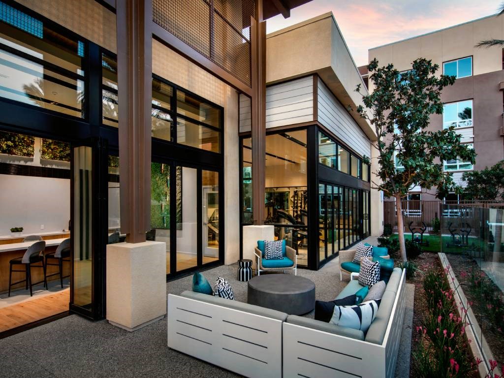 Outdoor Lounge at The Hub, San Diego, 92131