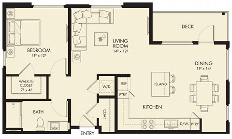 A4 Floor Plan at The Hub, California, 92131