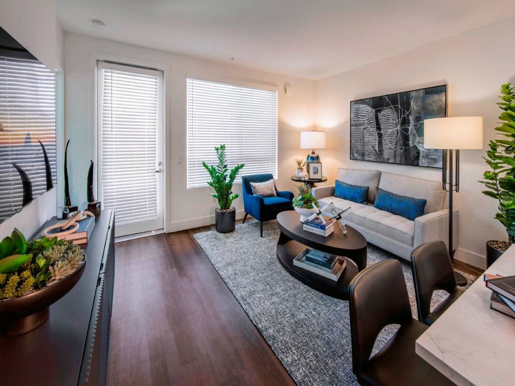 Modern Living Room at The Hub, San Diego