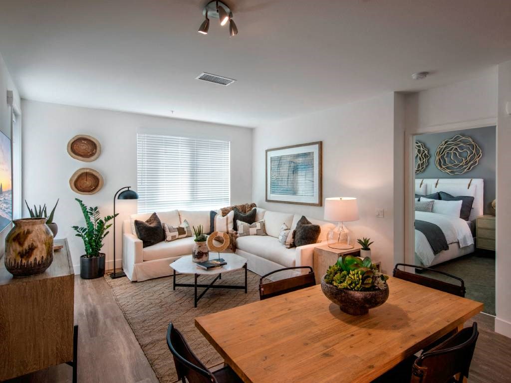 Dining And Living Area View at The Hub, California