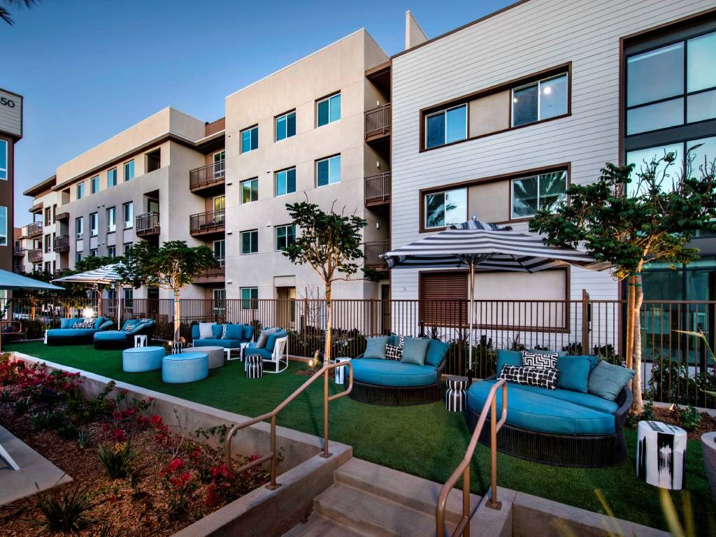 Outdoor Shaded Patio at The Hub, California, 92131