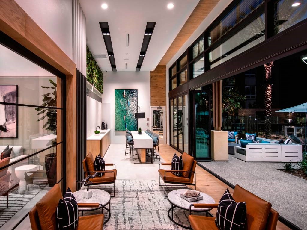 Conference Area With TV at The Hub, San Diego