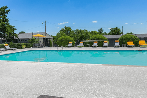 the swimming pool at our apartments