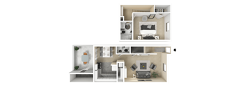1 Bedroom 1.5 Bathroom