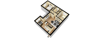 2 Bed 1 Bath