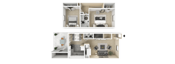 2 Bedroom 1.5 Bathroom Townhome