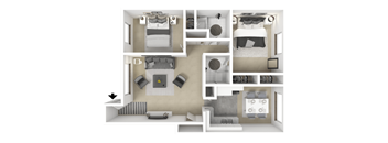 2 Bed 2 Bath