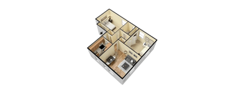 the 1121 small floor plan  studio apartment  460 sq ft