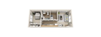 a 1 bedroom floor plan  1190 sq ft