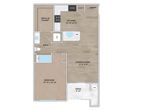 a floor plan of a two bedroom apartment