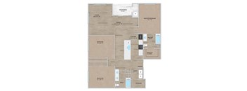 a floor plan of a two bedroom apartment