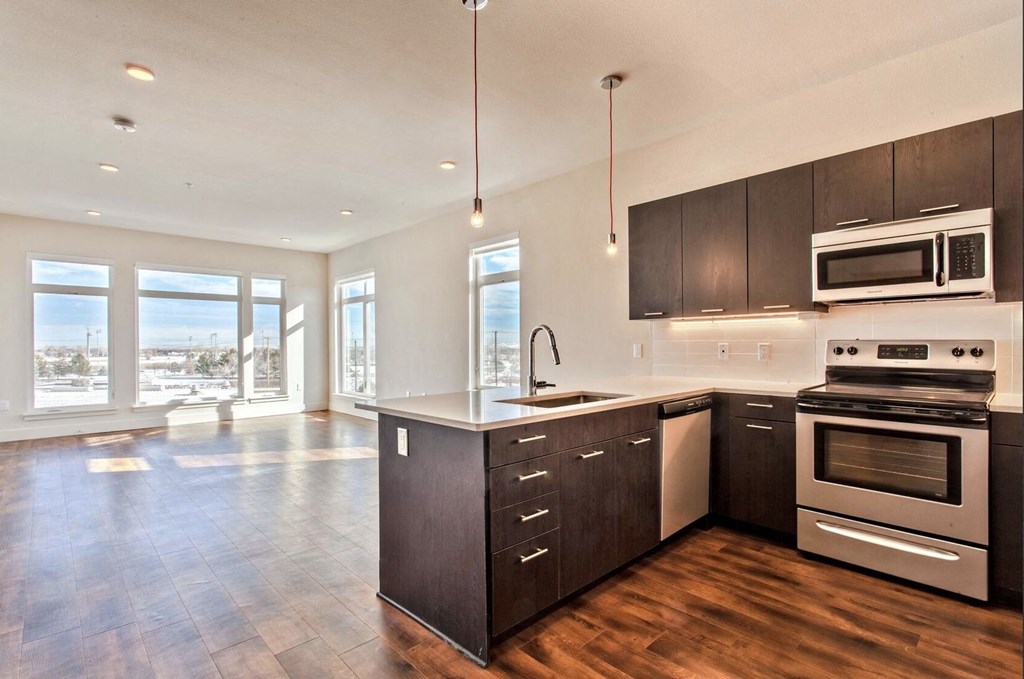 Cozy Kitchen Space at Delo Apartments, Colorado