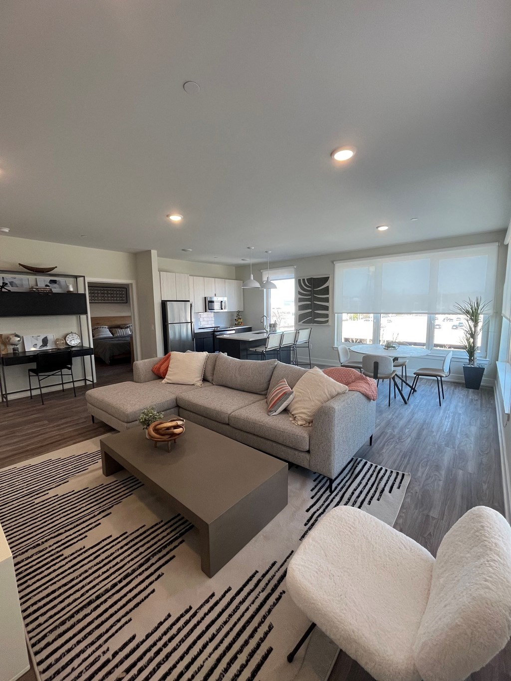 Living room at Canfield Park at Fairfield Metro, Bridgeport