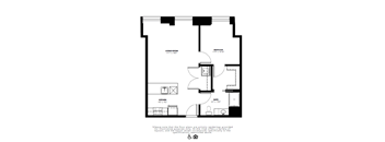 1 bed 1 bath B at The 55 Elm Club Apartments, Hartford, Connecticut