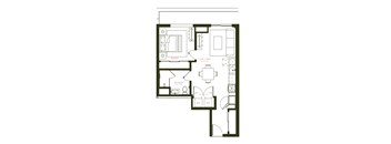 A1 Floor Plan at Twenty Fair Apartments, New Haven, Connecticut