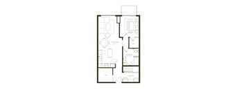 A101 Floor Plan at Twenty Fair Apartments, Connecticut