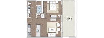 A11-1 Floor Plan at Sono Central Residential, Connecticut, 06854