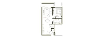 A2 Floor Plan at Twenty Fair Apartments, New Haven
