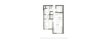 A black and white image of a floor plan for a home.
