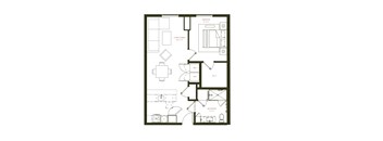 A5 Floor Plan at Twenty Fair Apartments, New Haven, CT, 06511