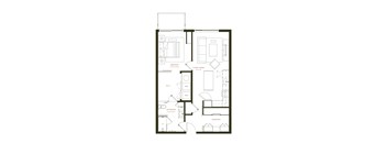 A6 Floor Plan at Twenty Fair Apartments, New Haven, CT