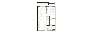 A7 Floor Plan at Twenty Fair Apartments, New Haven, 06511