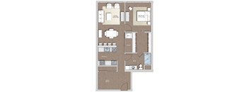 a floor plan of a residence with a bedroom and a living room  at Sono Central Residential, Norwalk, Connecticut