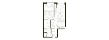 A8 Floor Plan at Twenty Fair Apartments, New Haven, Connecticut