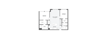 B4 Floor Plan at The Audubon New Haven, Connecticut, 06511