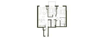 B1 Floor Plan at Twenty Fair Apartments, Connecticut, 06511