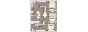 B1 Floor Plan at Sono Central Residential, Norwalk, CT