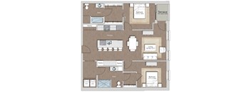 B1-1 Floor Plan at Sono Central Residential, Norwalk, 06854