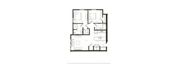 A black and white floor plan of a house with labeled rooms.