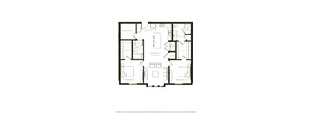 A black and white image of a floor plan for a home.