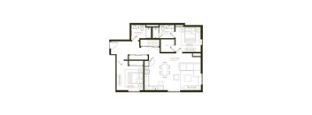 B6 Floor Plan at Twenty Fair Apartments, New Haven