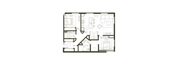 B8 Floor Plan at Twenty Fair Apartments, Connecticut, 06511