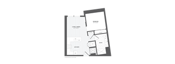 StudioS21M Floor Plan at The Audubon New Haven, New Haven