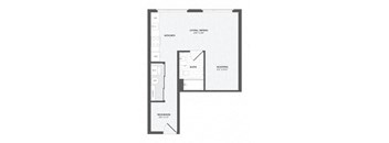 Studio S2 Floor Plan at The Audubon New Haven, New Haven, 06511
