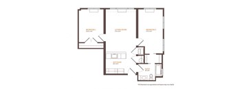 B2-1-2-BEDROOM Floor Plan at Park and Main, Hartford