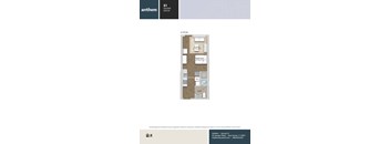 a floor plan of a 1 bedroom apartment